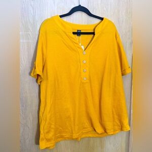 Emory Rose V-Neck Short Sleeve Blouse